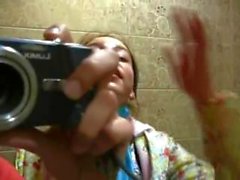 Petite Natasha chick naked at toilet