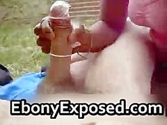 Ebony amateur outdoor intense sloppy part5