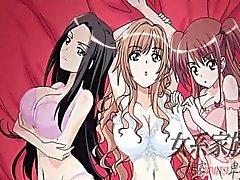 Tied hentai gets squeezed her bigboobs and hard poked