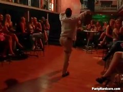 Man dances for hot ladies at the club