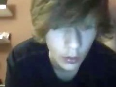 Boys take turns on webcam
