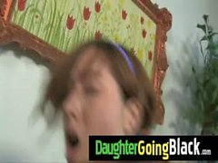 My daughter takes a real black cock 14