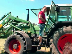 German skinny mature milf fuck outdoor with a farmer