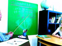 Teacher Seduce Skinny Teen in Uniform to Fuck in Classroom