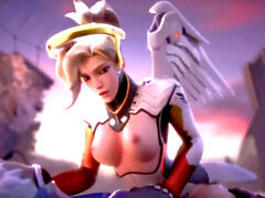 3d realistic overwatch mercy, 3d new, 3d long