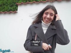 Public Agent Petite Russian Katty West public pick up POV blowjob hardcore fuck with big dick