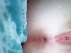 Slutty solo with wide gaping pussy