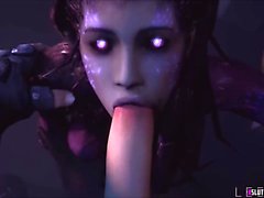 Hot sexy ass Starcraft babe gets hammered