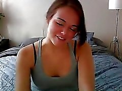 Cute Teen Fingers Pussy In Tank Top On Webcam