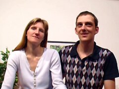 Stupid German Cuckold let his Anorexic wife Fuck Stranger