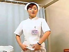 Subtitled POV Japanese nurse handjob with facesitting