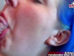 Kinky German Blue Hair Stripper Girl Get Anal Fuck