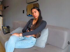 Tiny Colombian 18yo Lingerie Audition Riding