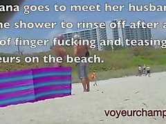 My Wife Gives Nude beach voyeur a HandJob!!!