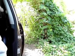 Hitch hiking teen outdoor public fuck in this hd video