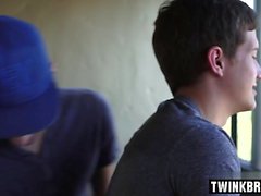 Hot twinks spanking and swallow