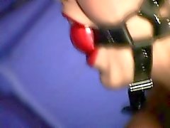 Busty babes are into bondage and torture as she gets her ass whacked