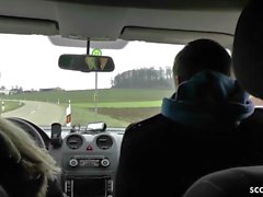 german mother julia seduce young boy hitcher to fuck in car