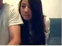 Chinese Couple Mess Around On Webcam