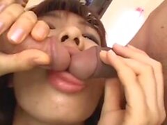 Horny Misaki Inaba Has Mouth Full of Cum