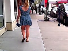 Short Skirt Teen Windy Day