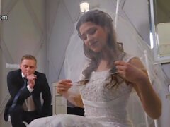 Hot bride cant resist and seduces him to fuck before wedding