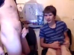 Cute amateur gay twinks having sex in front of webcam