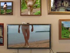 Nude hike on a beach in the Apostle Islands by Mark Heffron