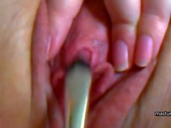 my clit massage with a small brush