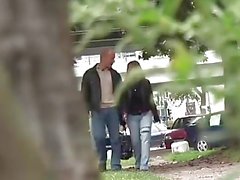 German Stepmom picked up for outdoor sex