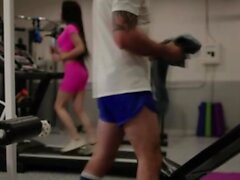 Busty shemale get her ass licked and barebacked by gym buddy