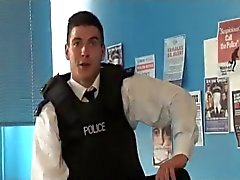 Horny english cop loves toys