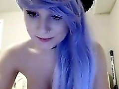 Teen Girl With Purple Hair