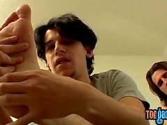Foot fetish straighty does an anal favor to his gay friend