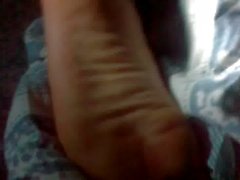 Cum on sleeping foot sole