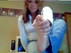 Milf on Webcam doing Foot fetish Show