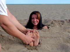Recent, strand, beach tickling