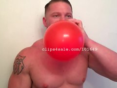 Balloon Fetish - Brock Blowing Balloons Video 1